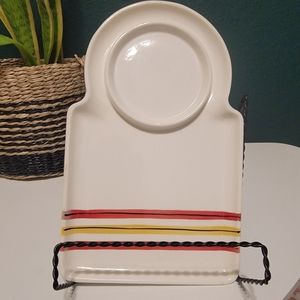 Vintage 1961 Holt Howard-Red Yellow Stripe Snack Plate